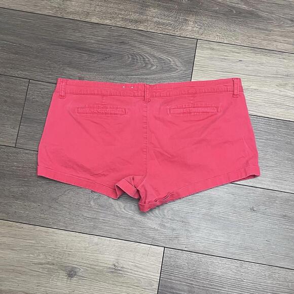Vintage Y2K SO Red Low Rise Micro Shorts Size 17 Bright Hot Booty Mini Shorts - Picture 4 of 8
